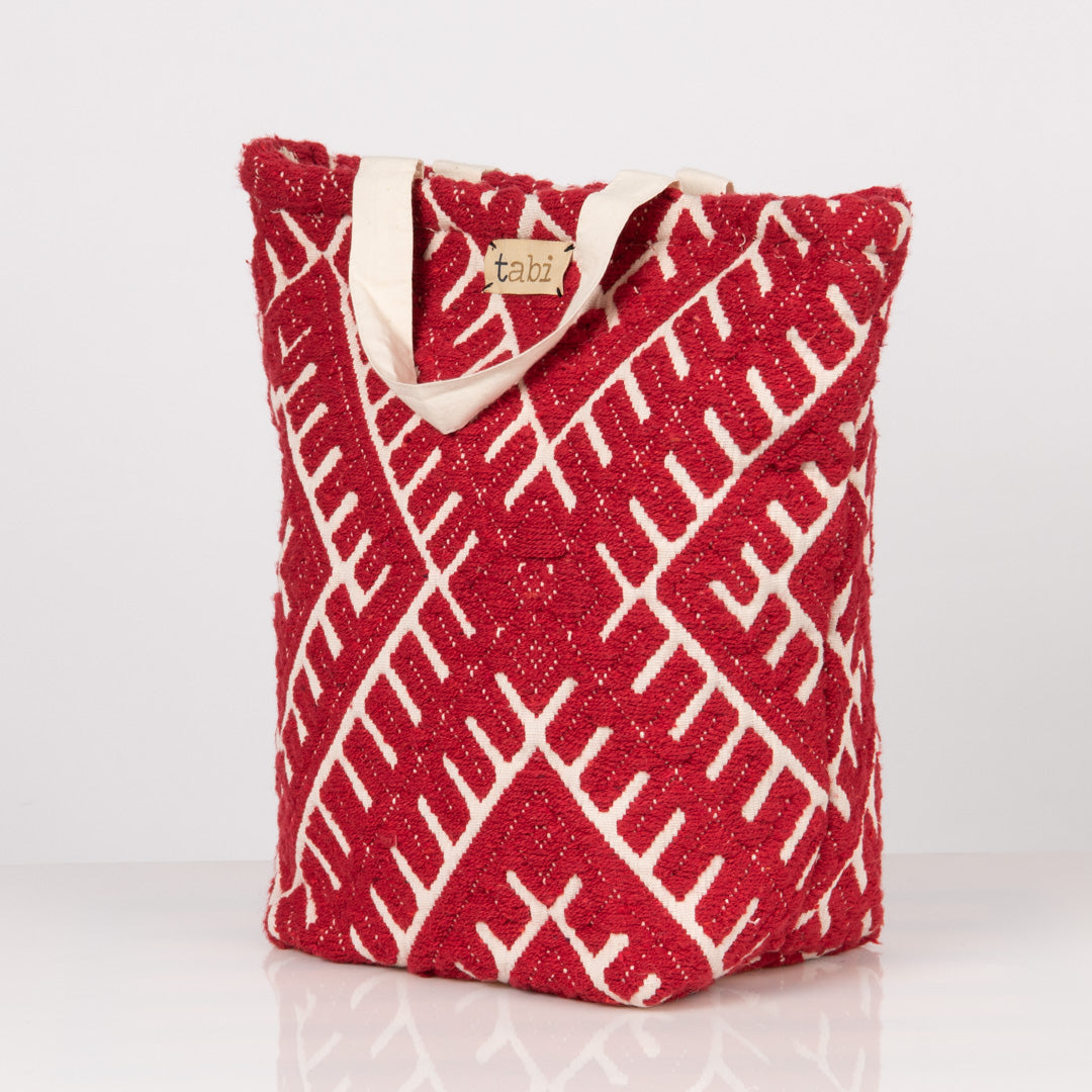 Nantes Big Lunch Bag with Zip Colour me Red