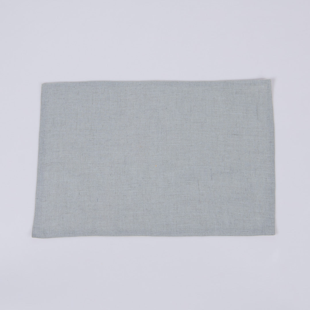 Aqua grey linen table mats