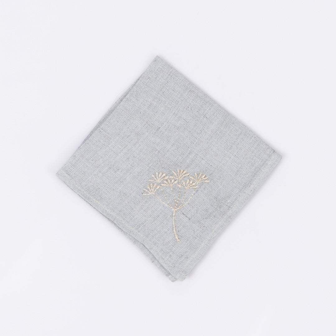 tokanui cocktail linen napkins aqua grey