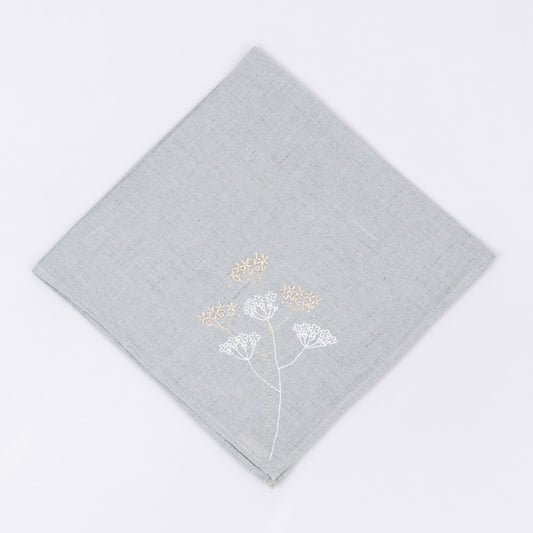 waikawa linen napkins aqua grey