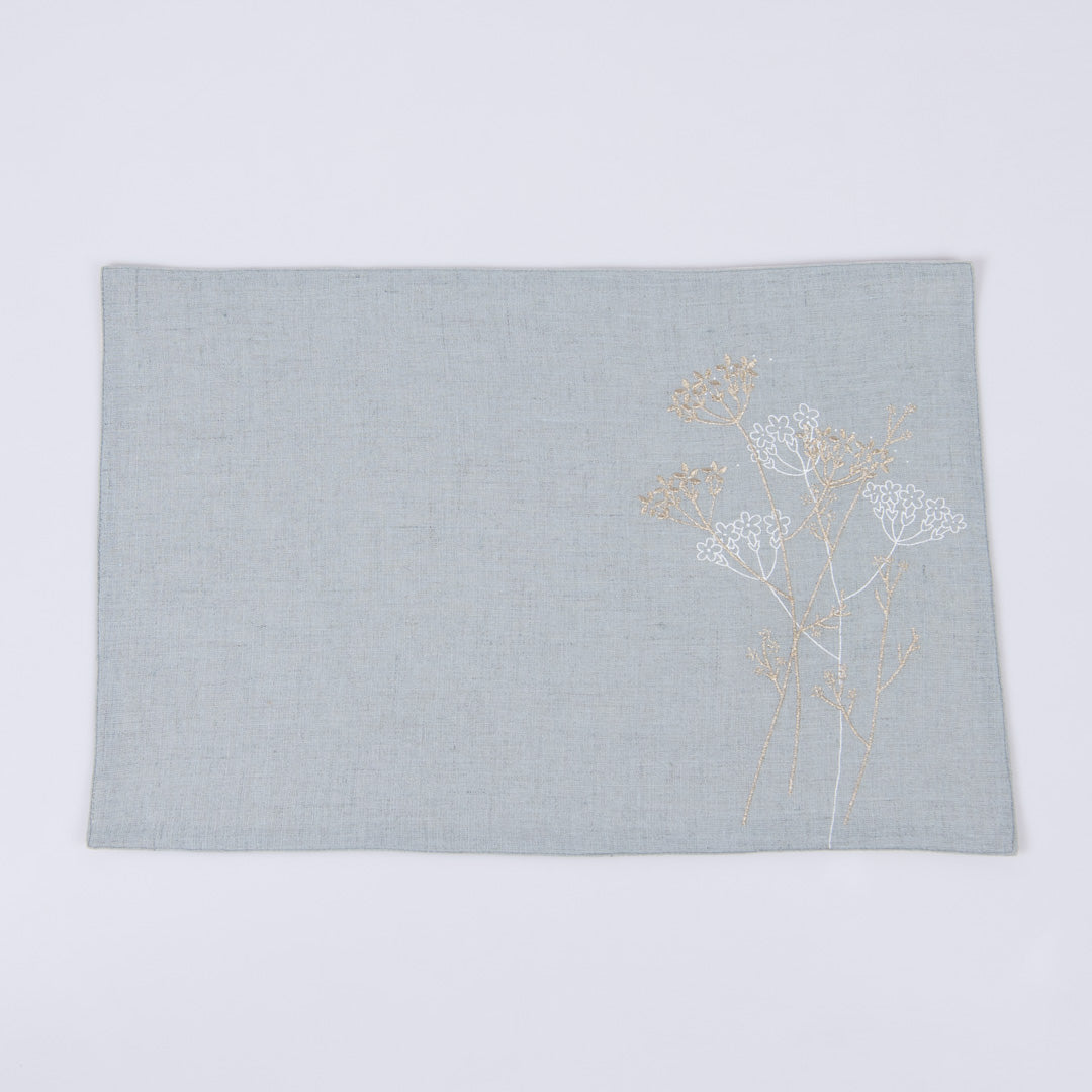 Waikawa table mats aqua grey