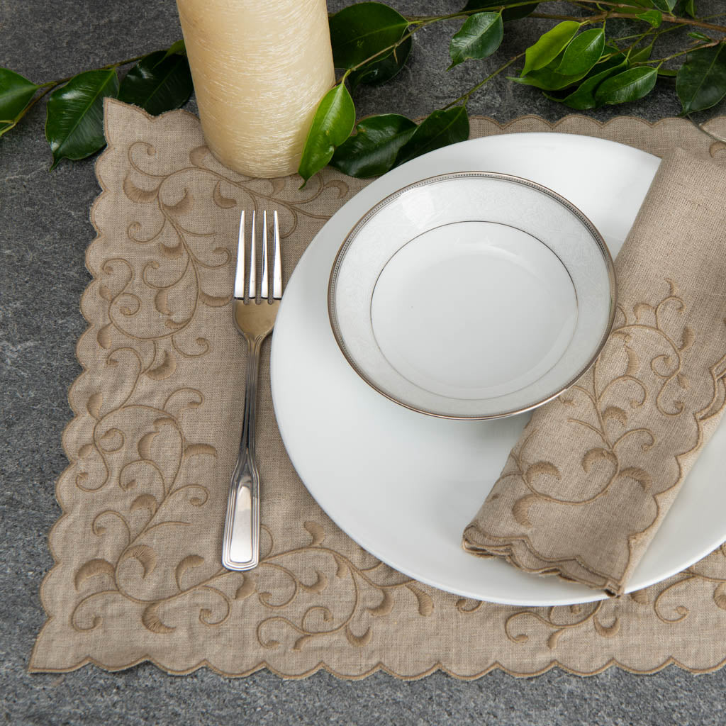 Linen Mat Henley Linen Table Mats Natural – Tabi