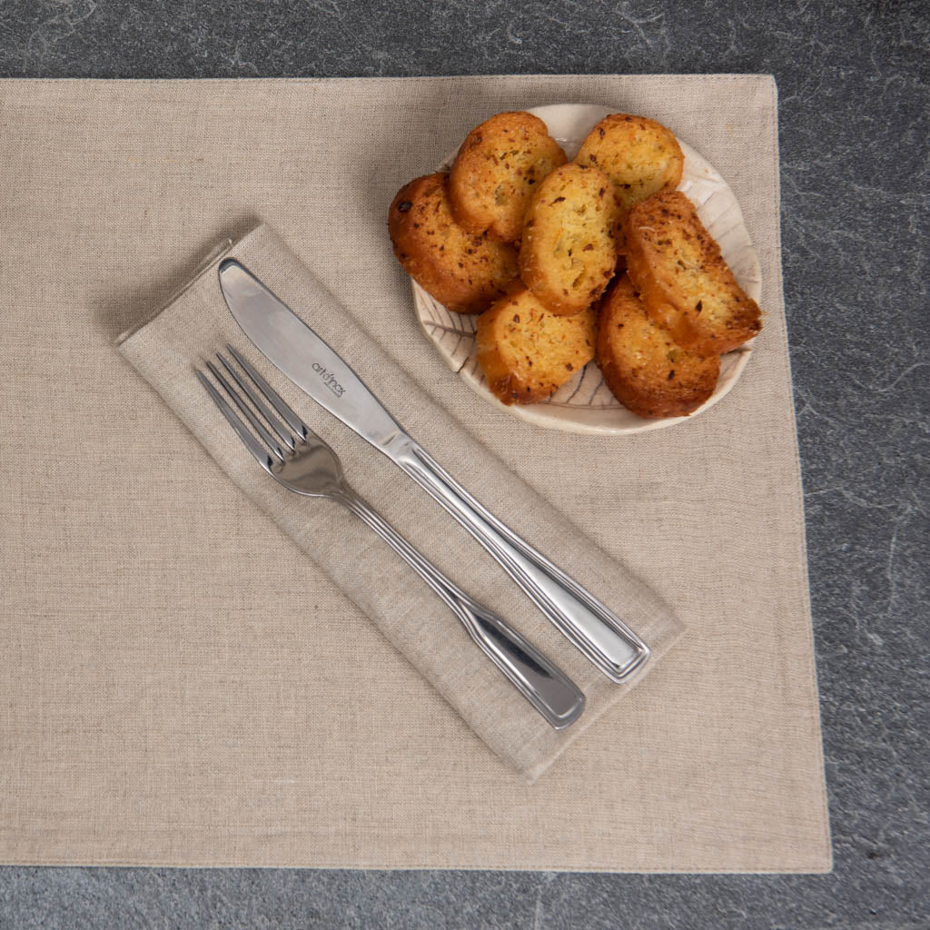 Natural linen table mats