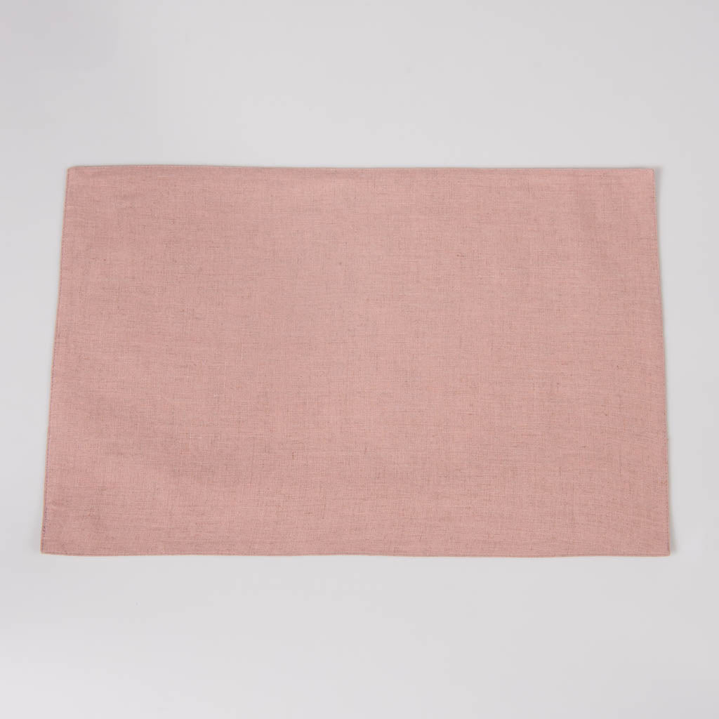 Dusty rose linen table mats