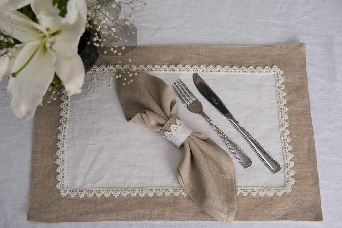 Linen Mat Wilden Linen Table Mats Natural – Tabi