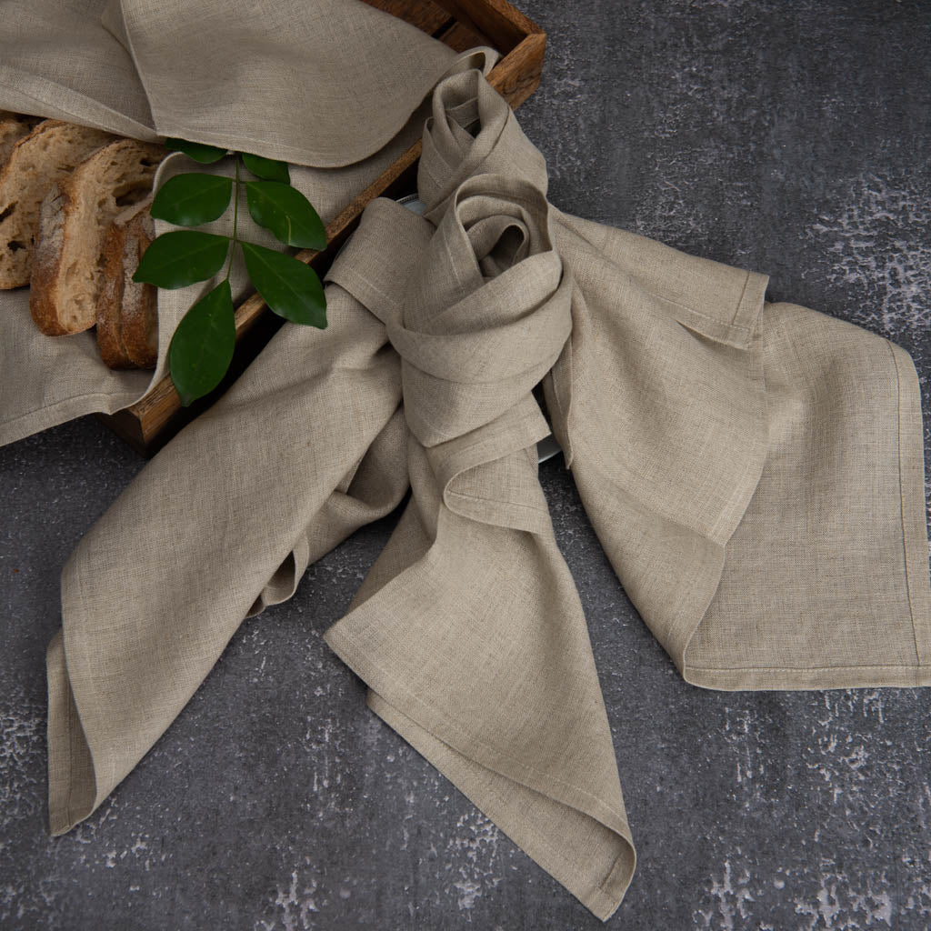 Natural linen napkins