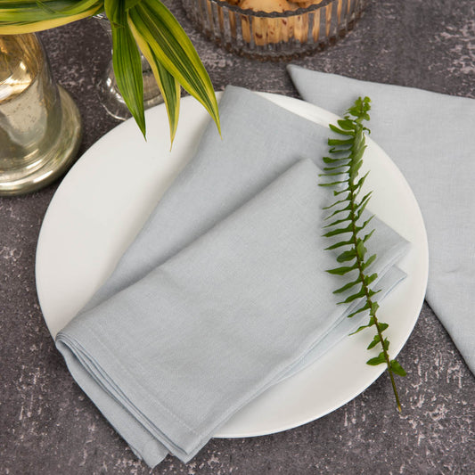 Sky cotton linen dinner napkins