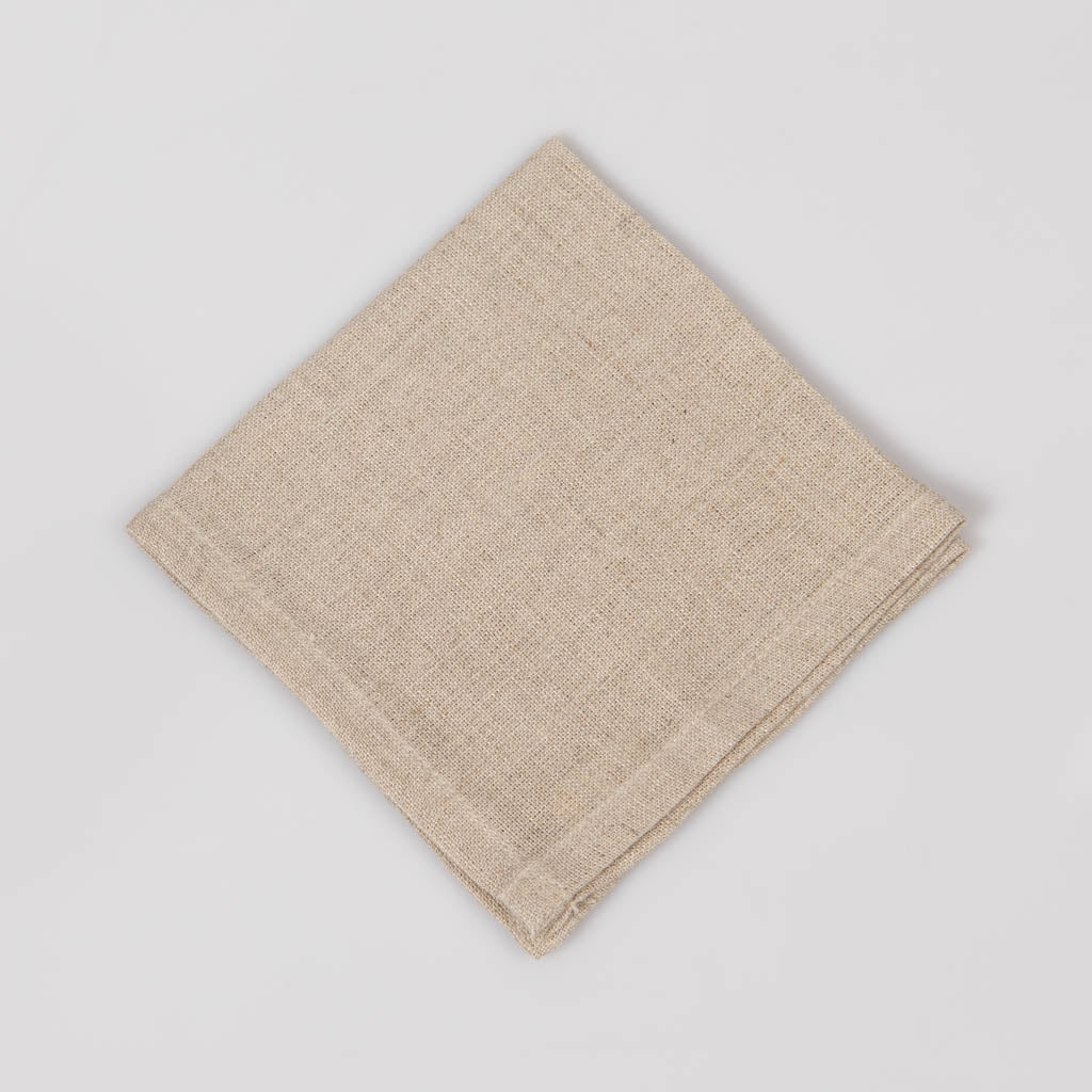 Natural linen cocktail napkins