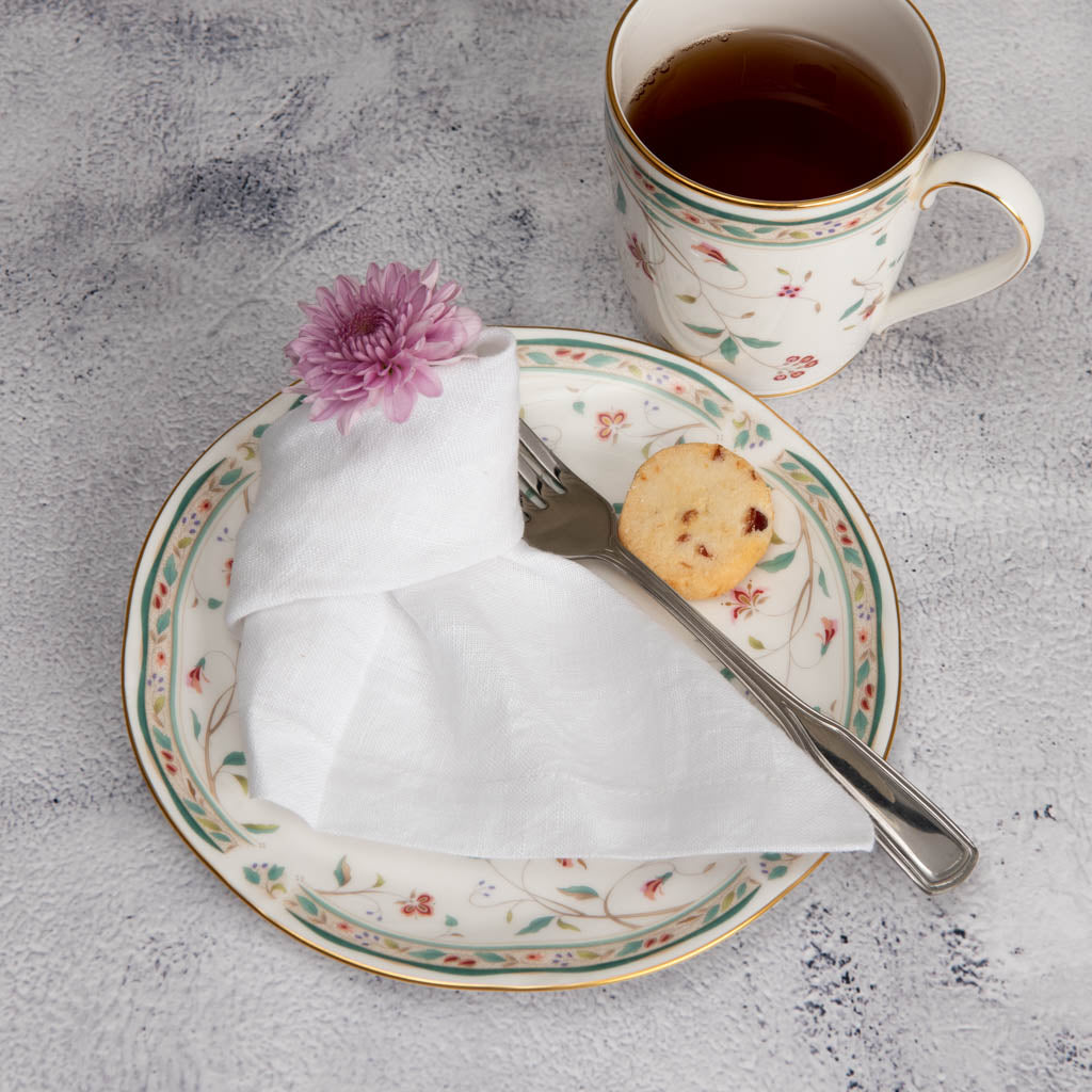 White linen cocktail napkins