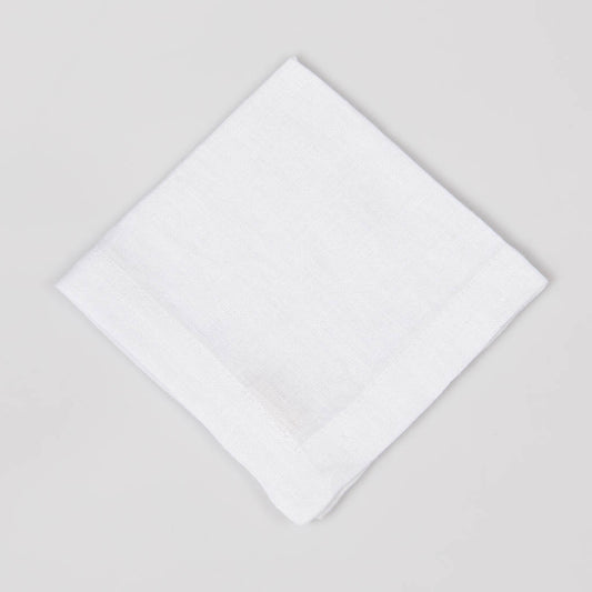White linen cocktail napkins