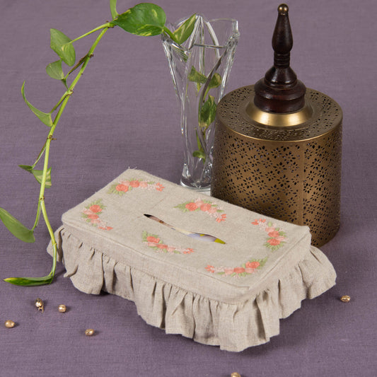 Otara Linen Napkin Box Cover Natural