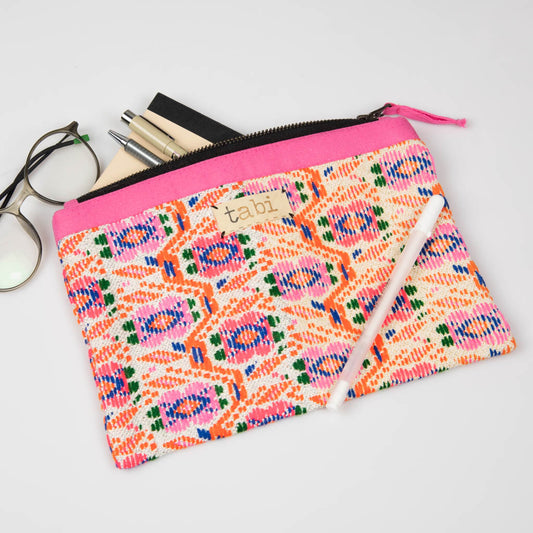 Fabric zipper pouch