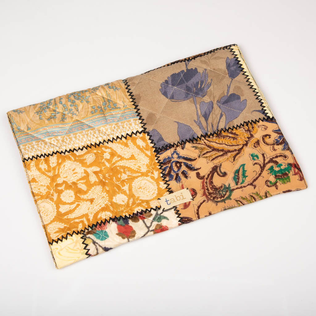 Vintage silk laptop sleeve