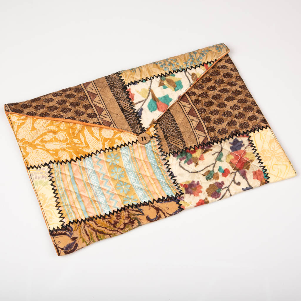 Vintage silk laptop sleeve