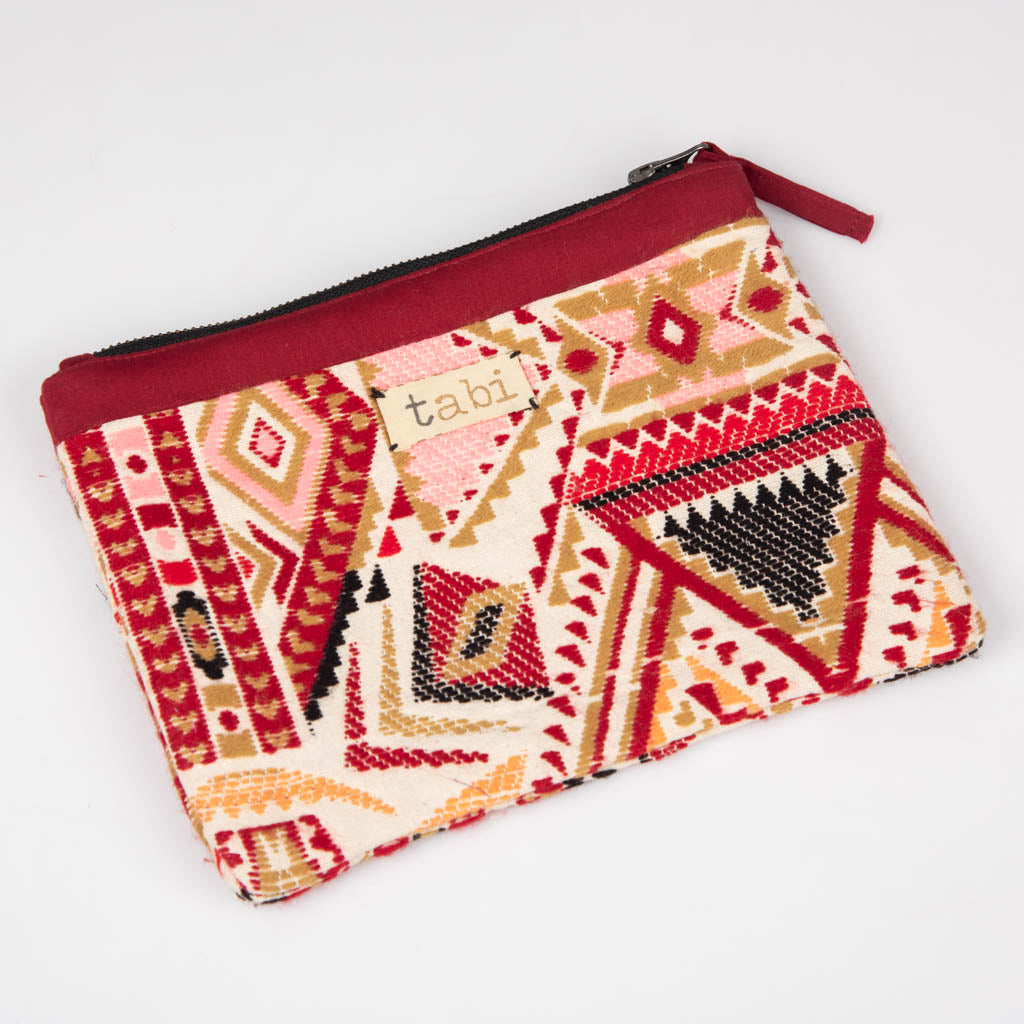 Fabric zipper pouch