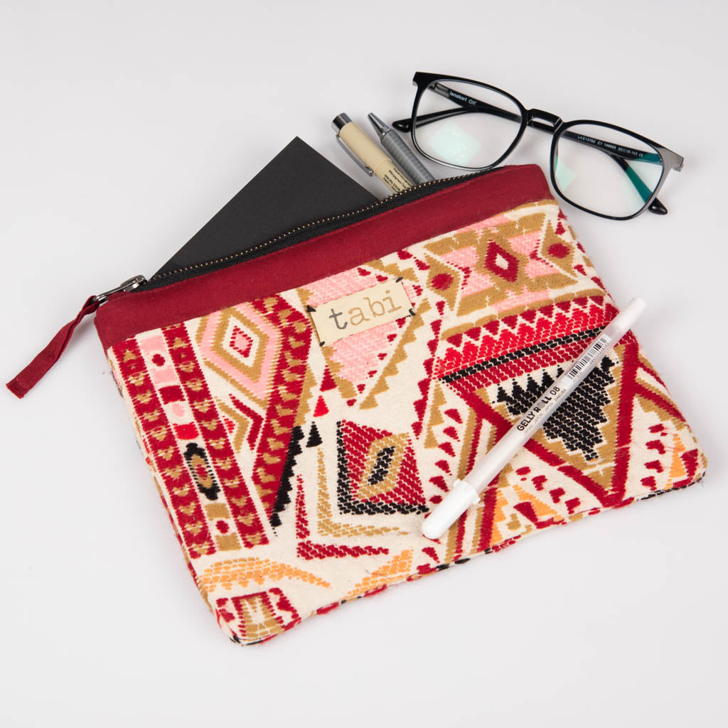 Fabric zipper pouch