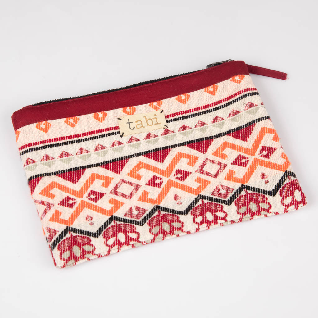 Fabric zipper pouch