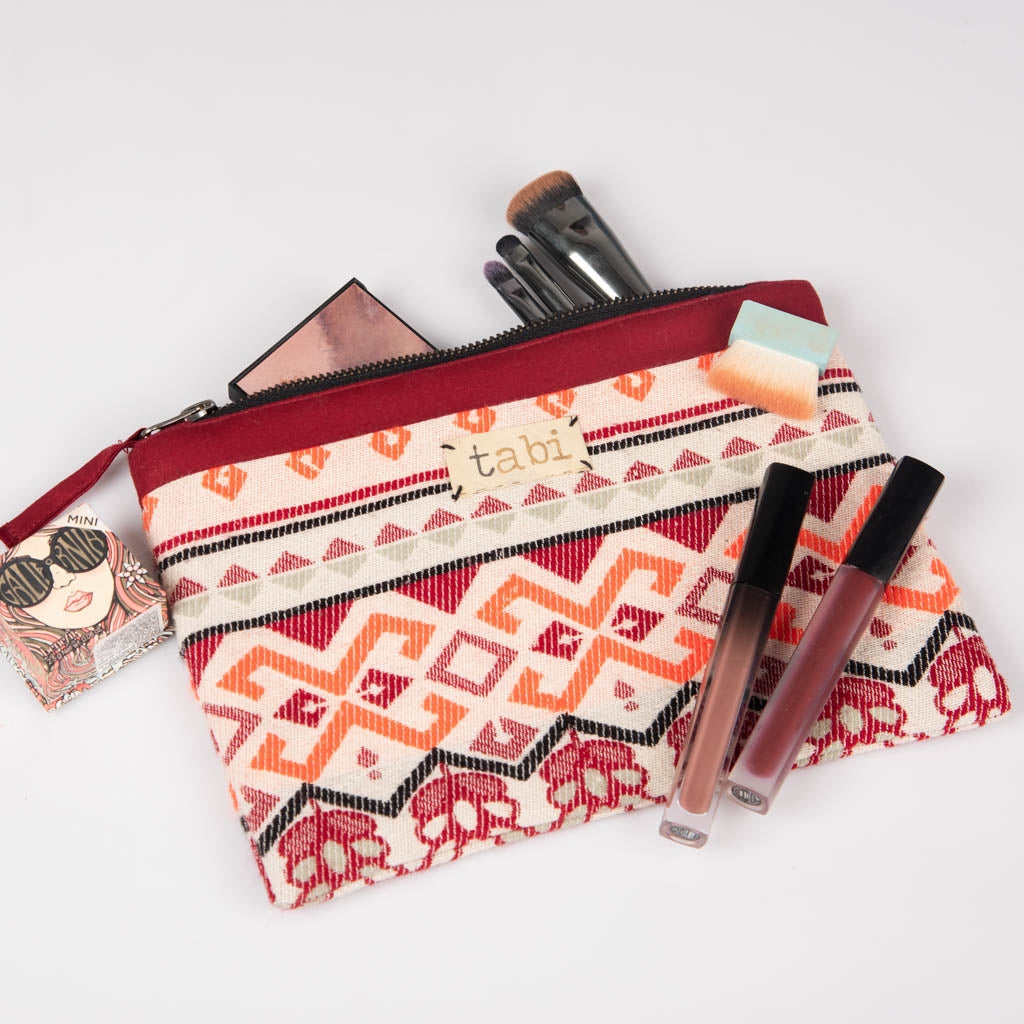 Fabric zipper pouch