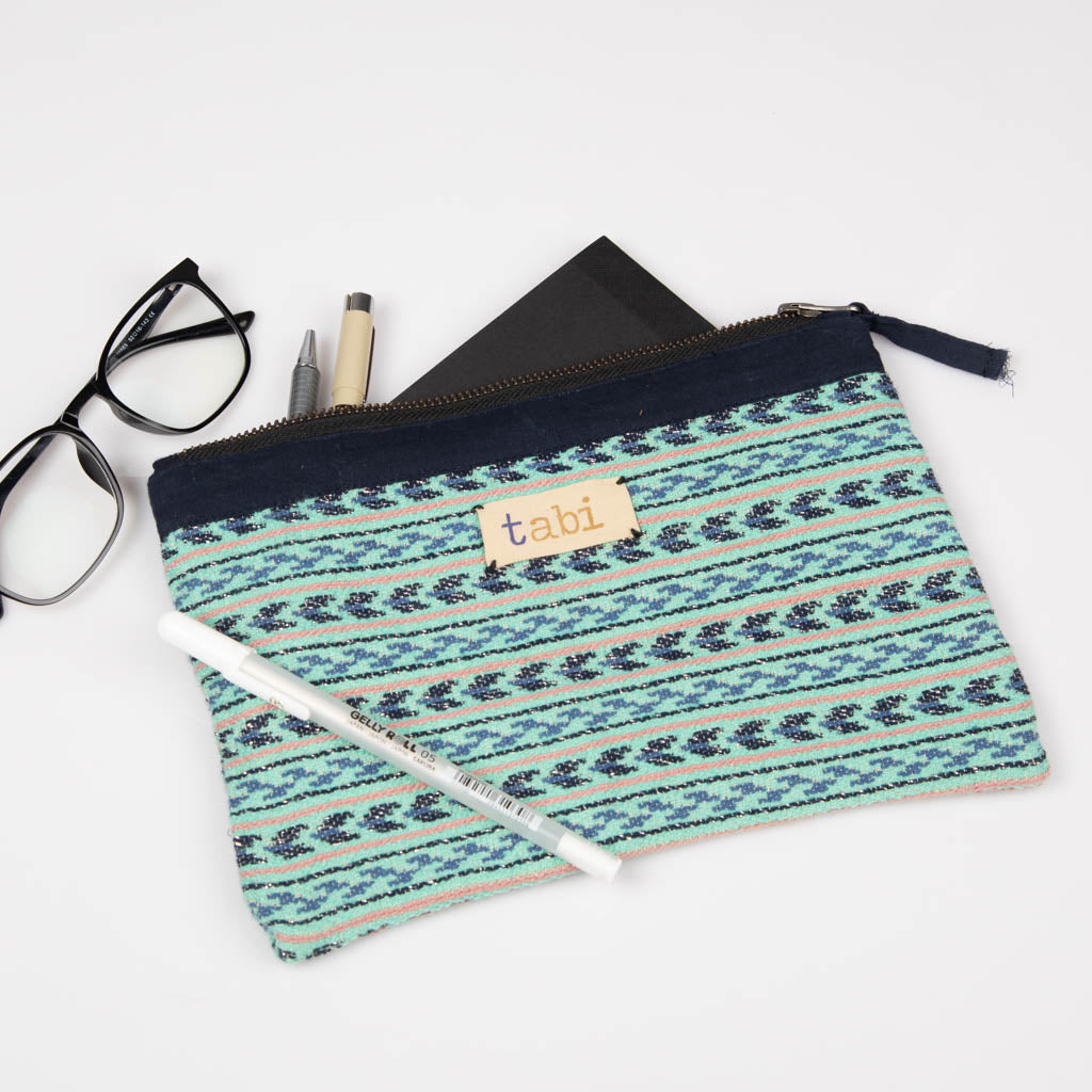 Fabric zipper pouch