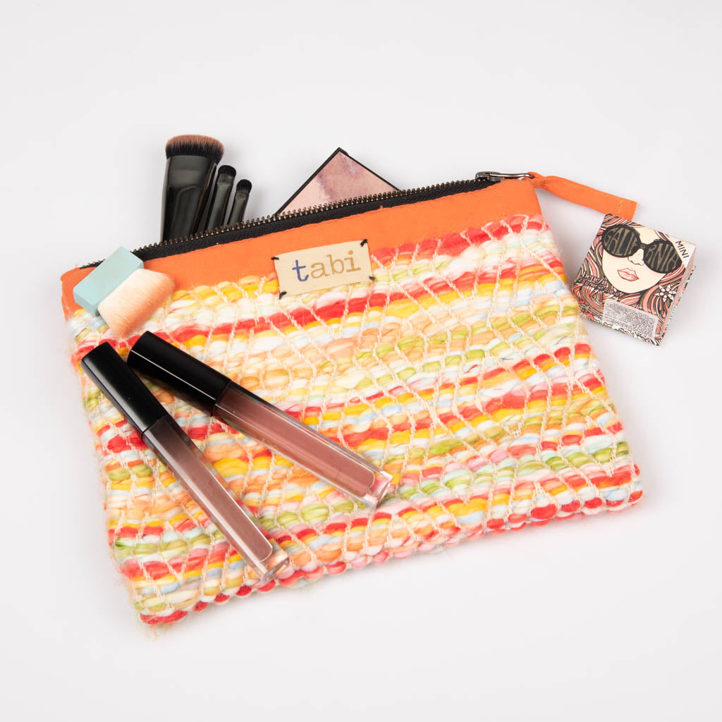 Fabric zipper pouch