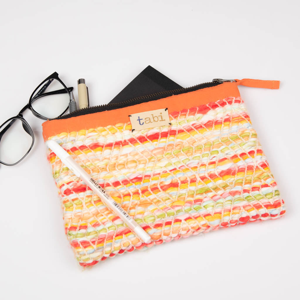 Fabric zipper pouch