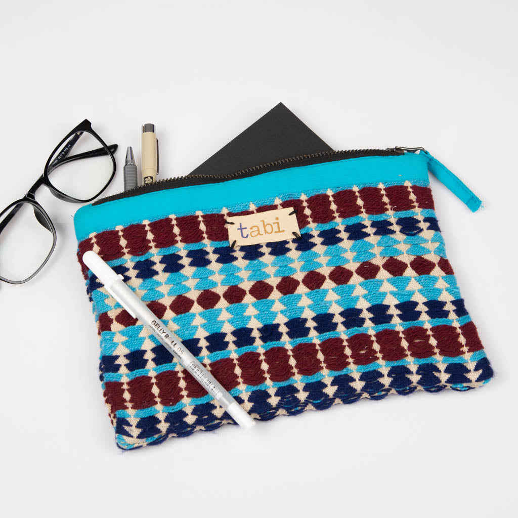 Fabric zipper pouch