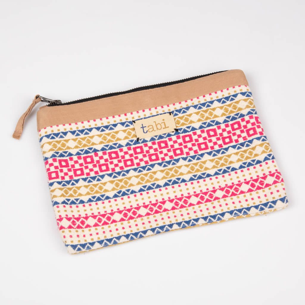 Fabric zipper pouch