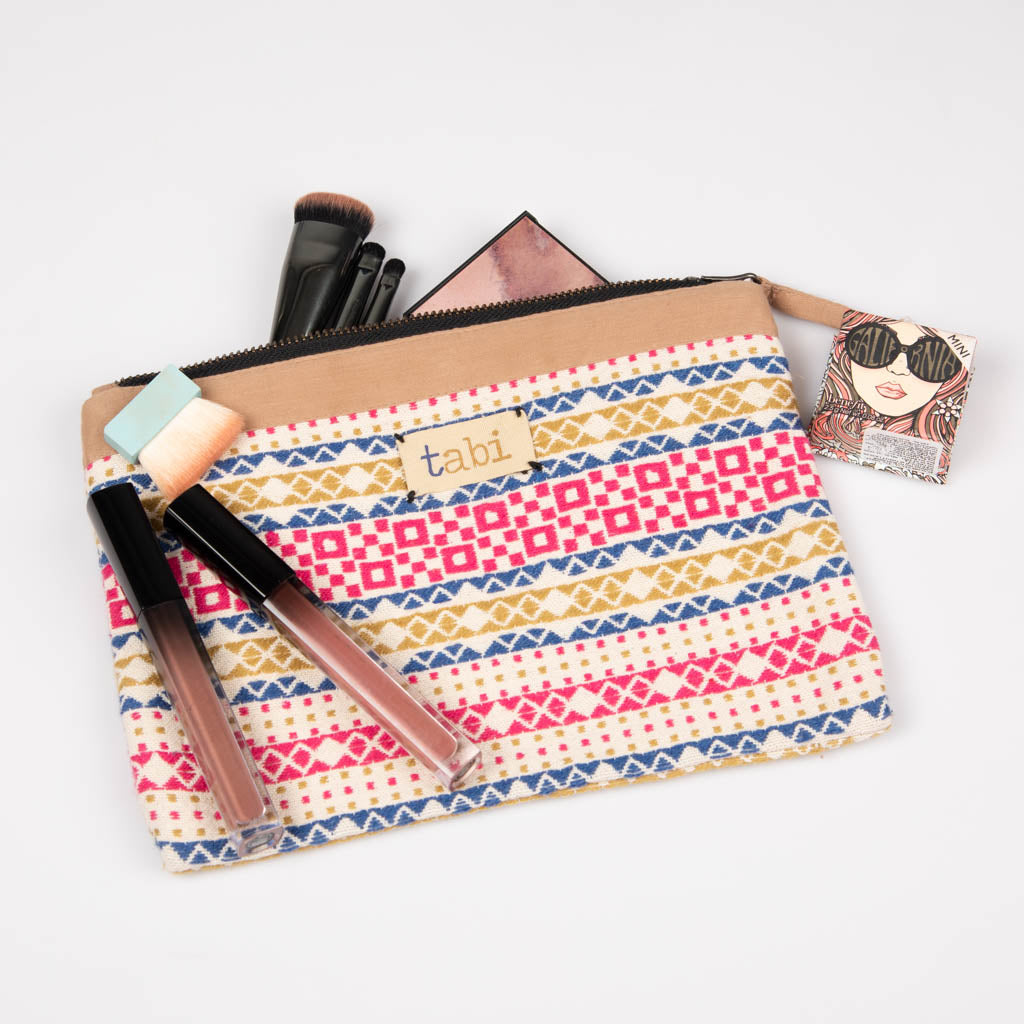 Fabric zipper pouch