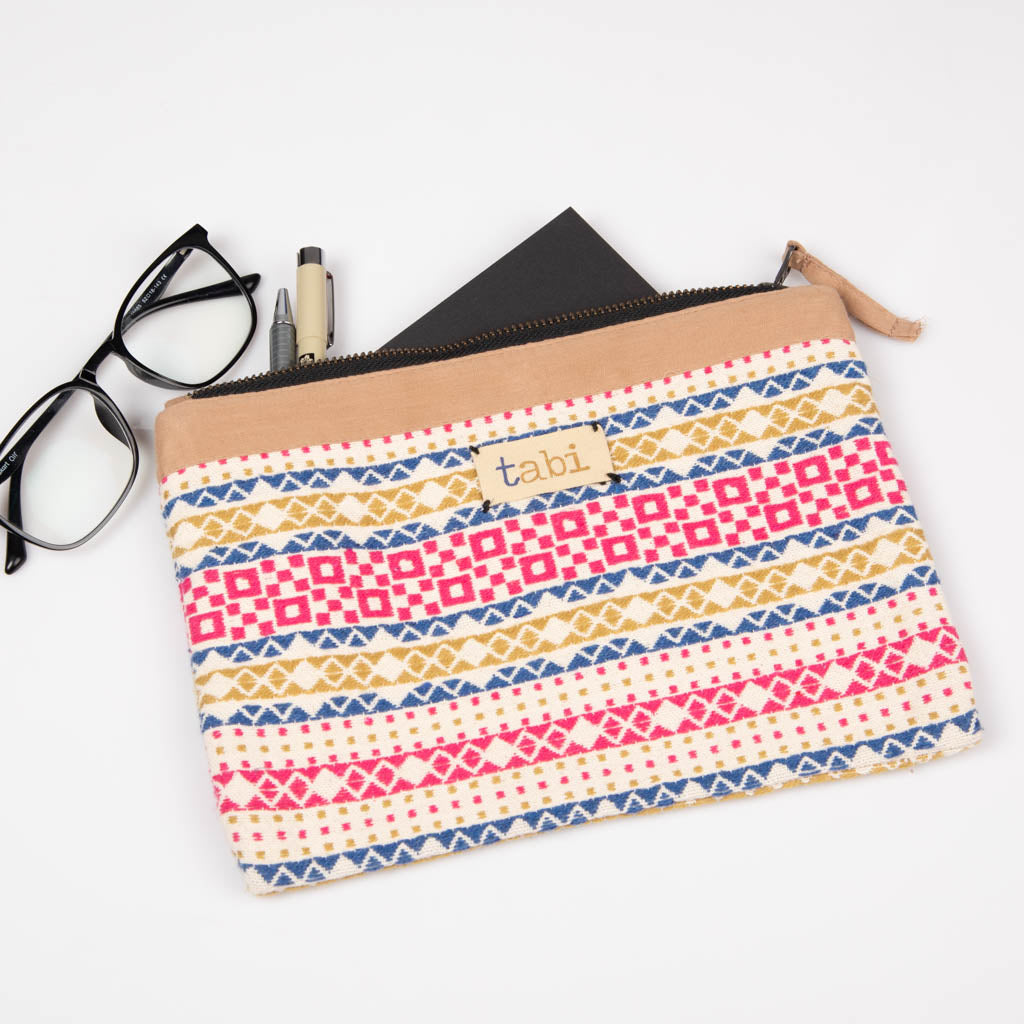 Fabric zipper pouch