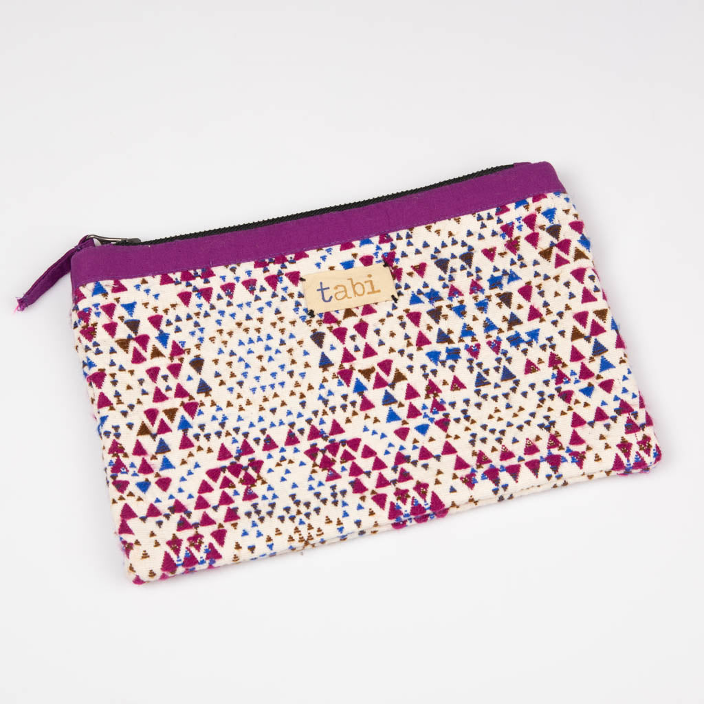 Fabric zipper pouch