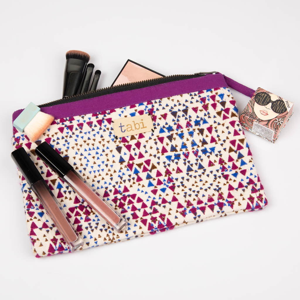 Fabric zipper pouch