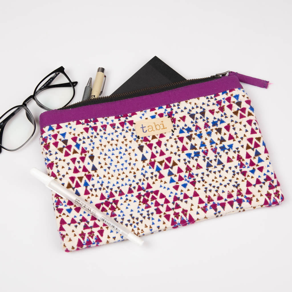 Fabric zipper pouch