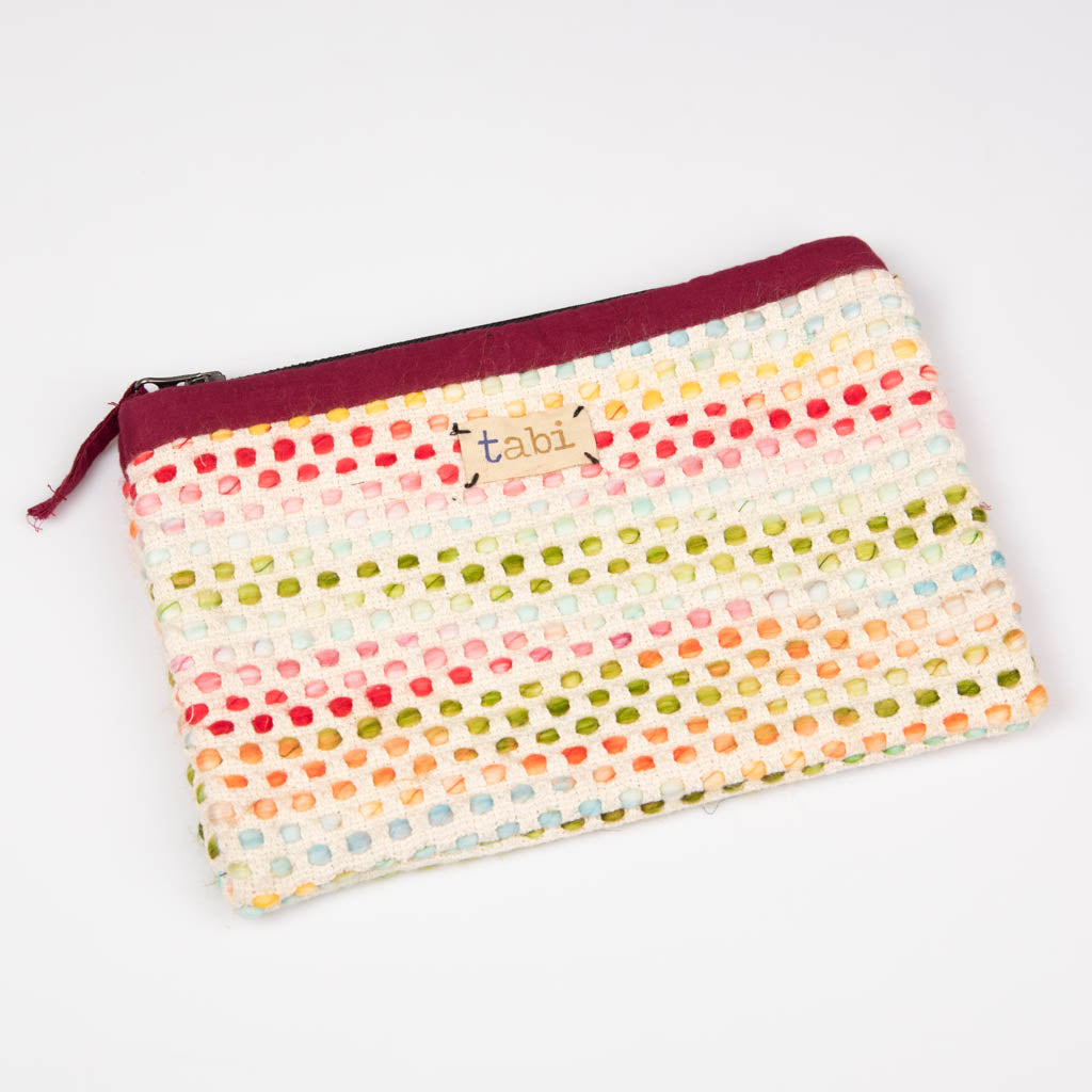 Fabric zipper pouch